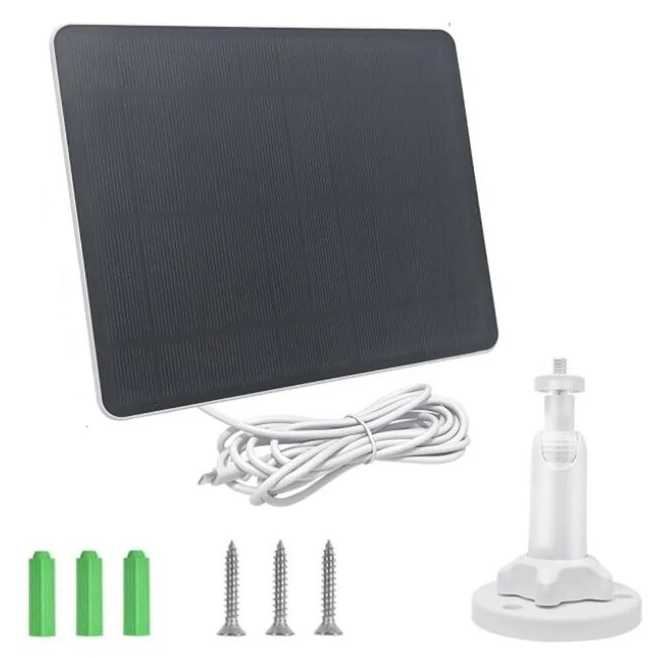 12W bezpečnostná kamera Solárny panel DC 5V Outdoor Solar Cells nabíjačka 360 ° nastaviteľná montáž pre malý domáci svetla