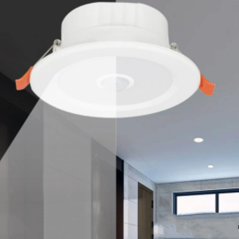 12W LED zapustené stropné svetlá Vnútorný snímač pohybu Round Lamp AC85-265V Biela/teplá biela downght pre domáce vonkajšie osvetlenie