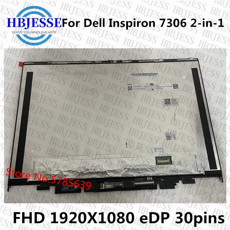13.3 '' FHD UHD pre Dell Inspiron 13 7000 7306 2-v-1 P125G P125G002 LED TONT DID DIGITIZER DIGITIZERA NÁKLADY NAPRAVO