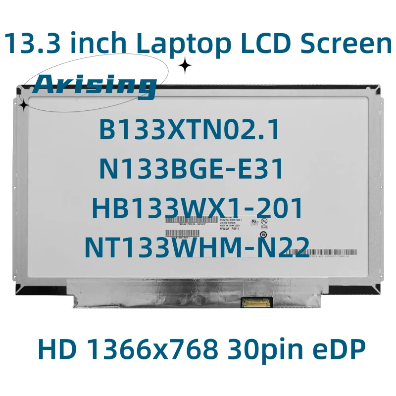 13.3 NAPLATÝ LCD SCRON B133XTN02.1 N133BGE-E31 HB133WX1-201 NT133WHM-N22 LED zobrazovací panel LED displeja HD 1366x768 30pin EDP
