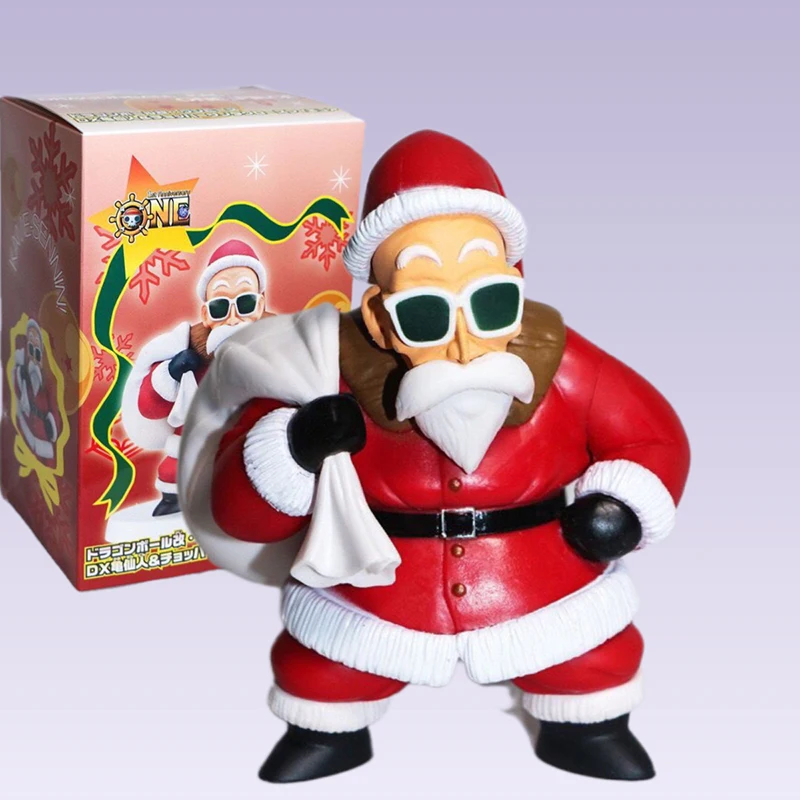 13 cm Anime Dragon Ball Figure Majster Roshi Cosplay Santa Claus Figurine Doll Doll PVC Model Collection Vianoce narodeniny