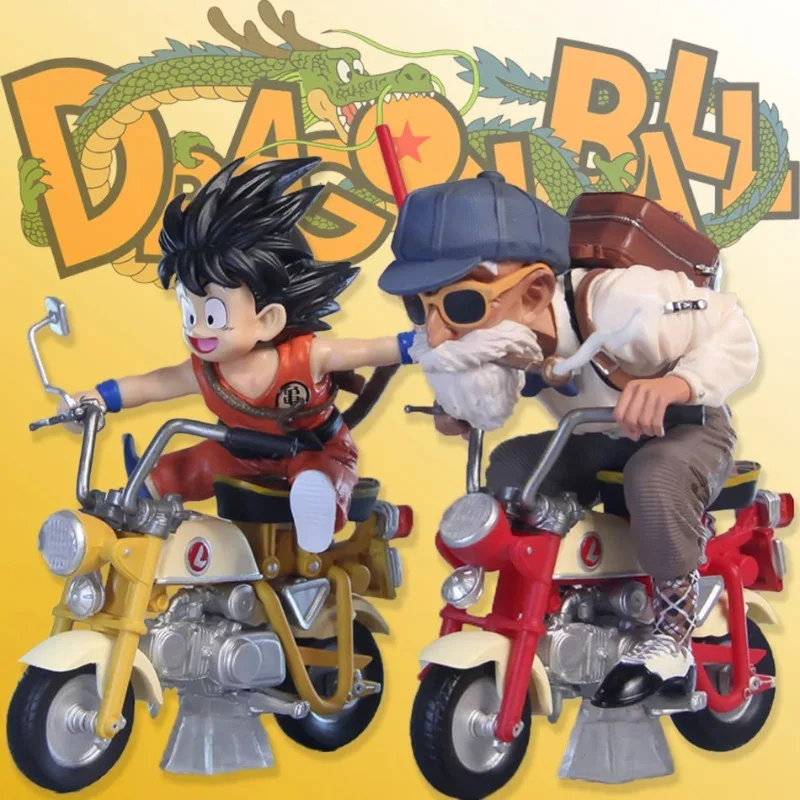 13 cm Dragon Ball Z Anime postava Syn Goku Master Roshi Locomotives PVC Akcia Kame Sennin Motorycle Toys for Children Collector