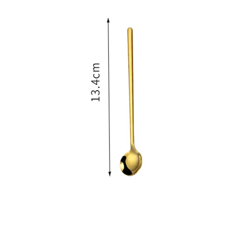 13 cm Titánová farba z nehrdzavejúcej ocele Round Spoon Hotel Spoon Spoon Mirror Multifunkčná guľatá lyžica B3