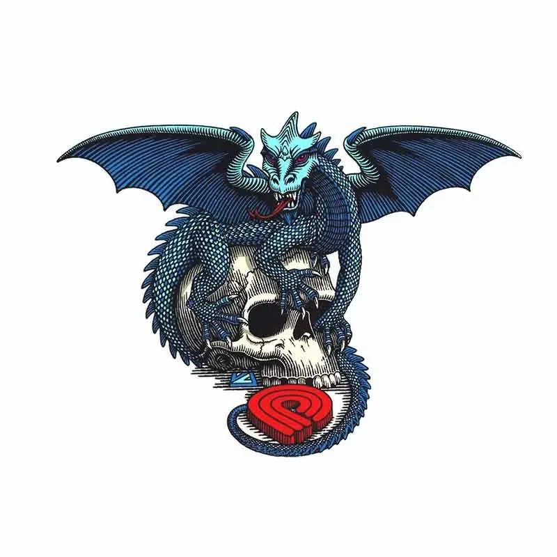 13 cm x 10 cm pre Powell Peralta Dragon lebka jemný nálepkový škrabancový nálepka Vinyl Car zábal