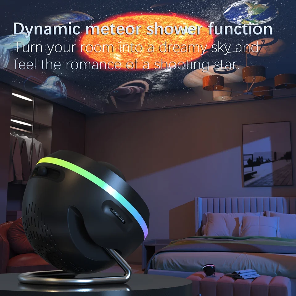 13 IN1 Ultra Clear Galaxy Projector USB Power RGB Night Light Rotary Space Ball Project Novinka Lampa pre spálňu darček k narodeninám