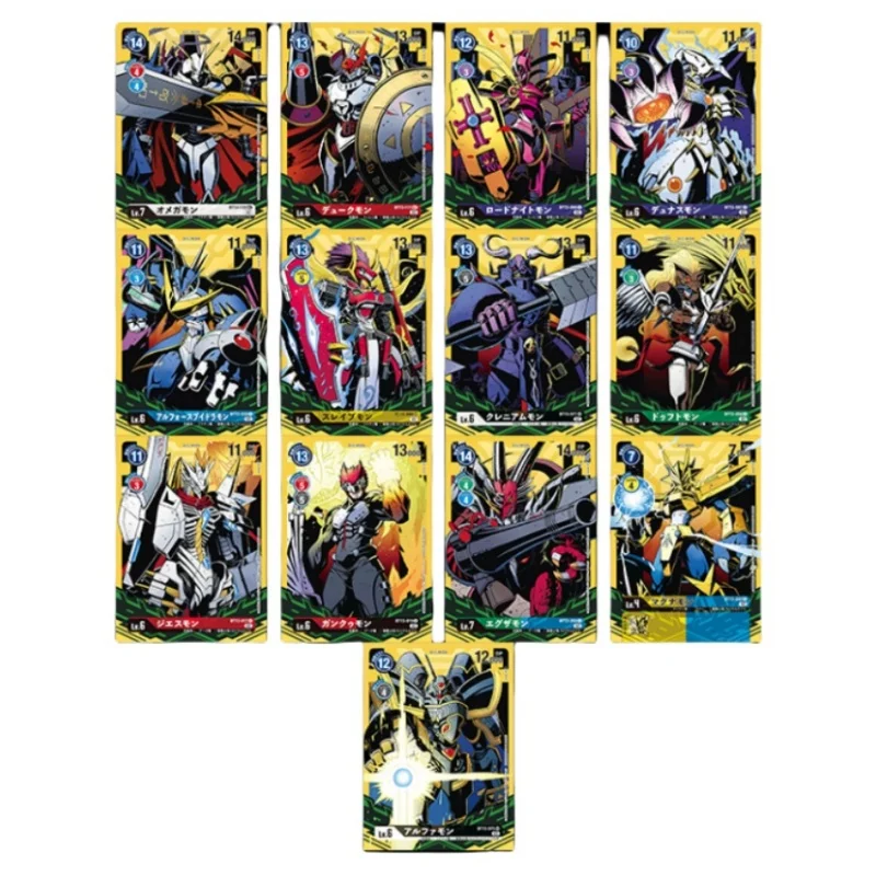 13 listov flash karta Omegamon Magnamon Dukemon Royal Knights DTCG Digimon Adventure DIY Anime Collection Action Figure Figure Darček