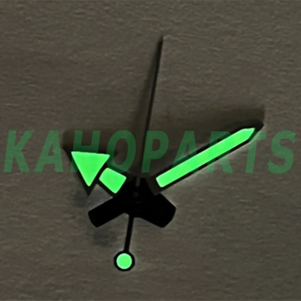 13 mm žltý výrez C3 Zelený svetelný potápačský hodinky Ruky pre SKX/SBBN NH35A/NH36
