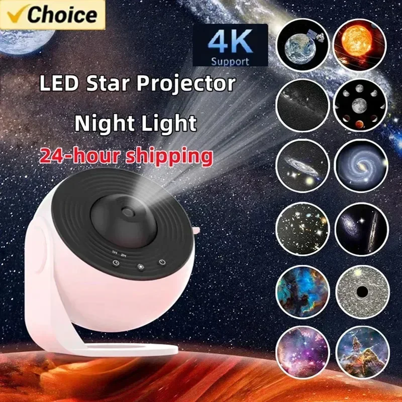 13 v 1 hviezdnom projektore, Night Light Galaxy Projector Starry Sky Projector 360 ° Rotate Planetarium Lamp pre detskú spálňu Deco