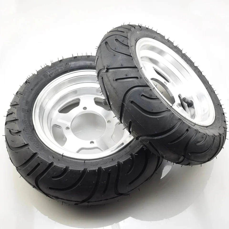 130/50-8 Zadná pneumatika a 90/65-8 Vákuové ráfiky na prednej pneumatike pre Honda Monkey Buyang Electric Mini One Set Secootter Pocket Bike Bike