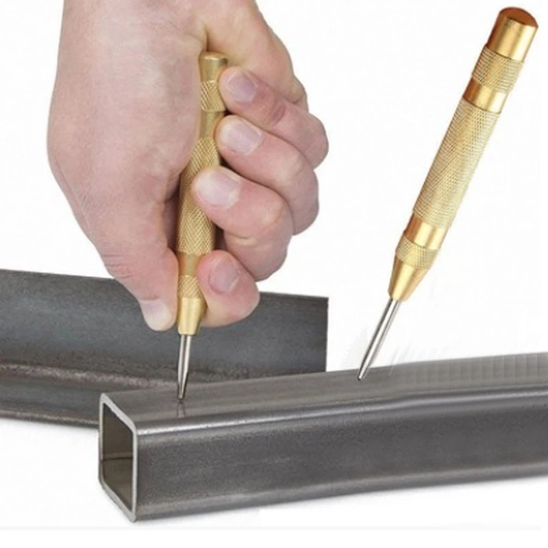 130 mm automatický stredový špendlík Punč pružiny naložené Značenie Štartovacie diery nástroj Drevový lis zubný značka drevené drevo vŕtačka Bit