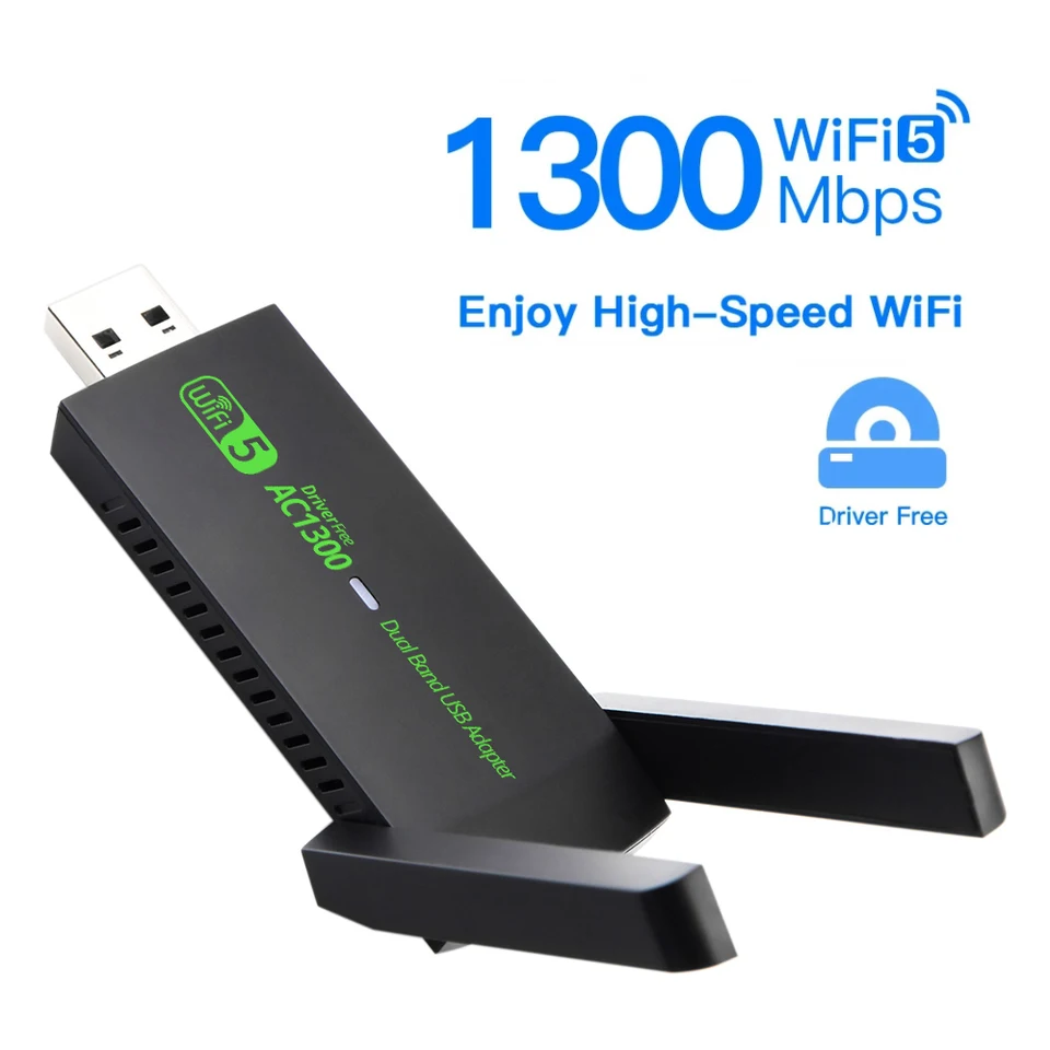 1300 Mbps WiFi USB sieťová karta WiFi 5 AC1300 USB WiFi Adapter Dual Band 2.4g 5G Wireless Dongle prijímač RTL8812 Anténa
