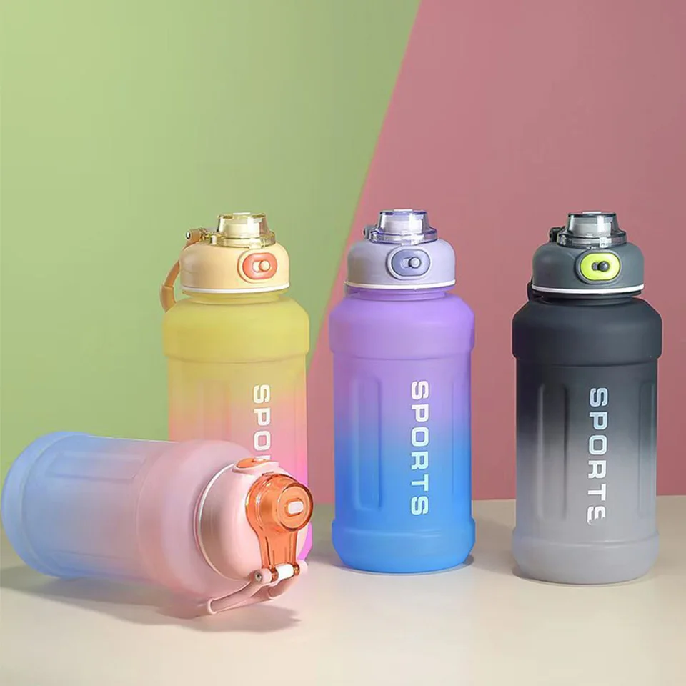 1300 ml farebná fľaša s vodou kanvica naarazový šálka Color Color Color Straw Cup Sport Outdoor Prenosný vodný šálka Drinkware