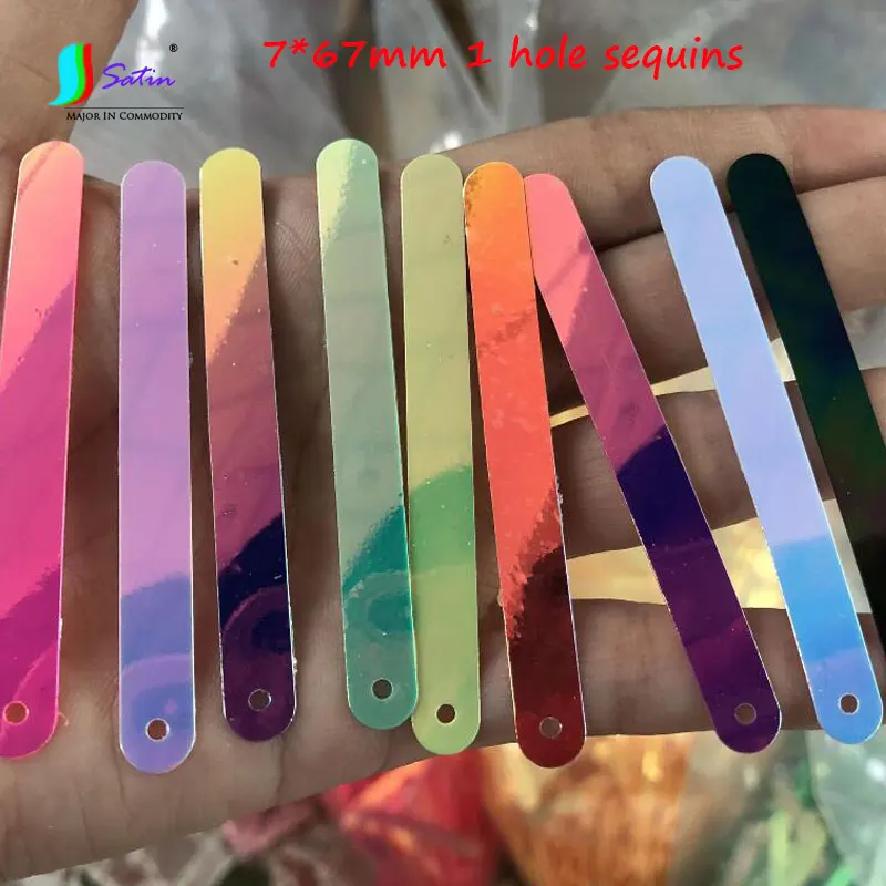 1300ks/šarža farebný obdĺžnik 1-otvor PVC Loose Flitre Paillettes Šiť svadobné remeslo, Ženy Kids pre domácich majstrov odev