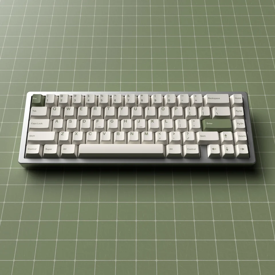 131 Klávesy Zelené a biele gow keycap čerešňový profil PBT Dye Subbed Key Caps pre mechanickú klávesnicu s prepínačmi MX Switch BPT Keycaps