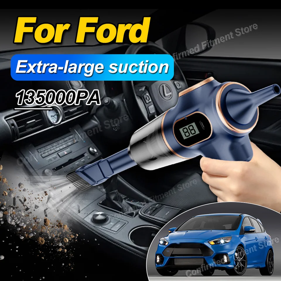 135000PA Car CuCuum Comaner Prenosný vysávač Mini výkonný pre Ford Expedition Focus Ranger Edge Explorer Crown Victoria