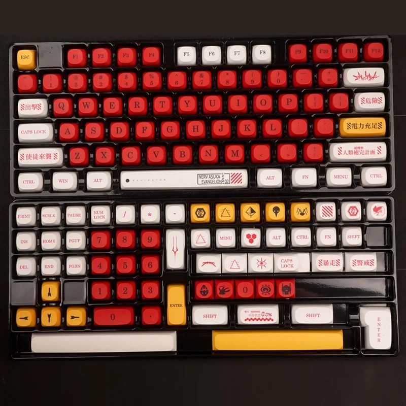 136-Key Ma KeyCap PBT PBT Dye-Sub EVA-2 KEYCAPS FORKK61/64/68/84/104/108