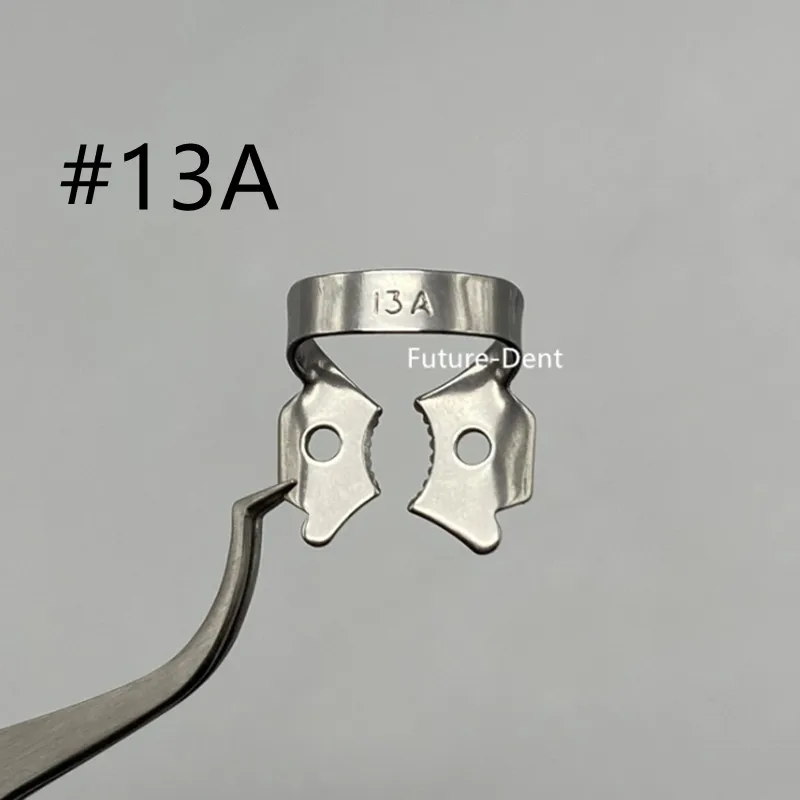 #13A Dentálna endodontická gumová priehradová svorka pre spodnú ľavú stoličku z nehrdzavejúcej ocele Ortodontické materiály