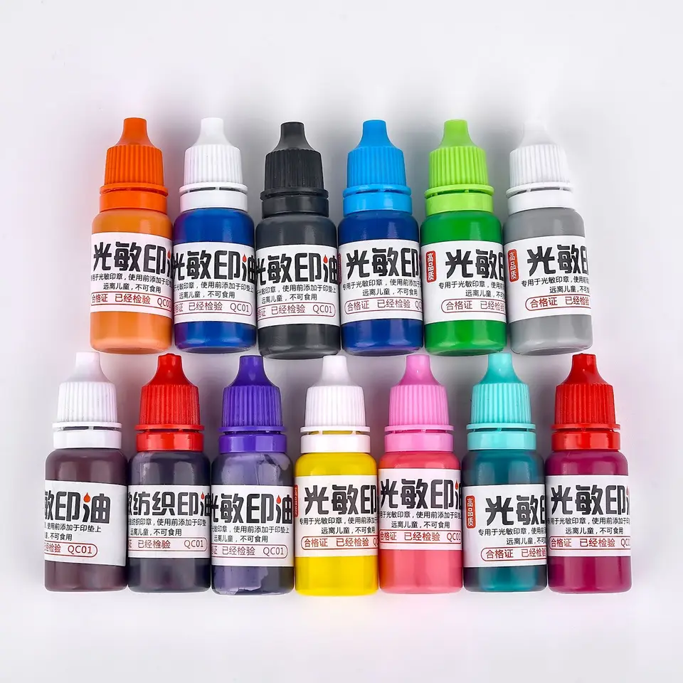 13Colors 10 ml tesnenia Fotografia Fotografia tlačiarenského oleja Atrament Atrament Rýchle sušenie Inkpad Flash Flash Office School.