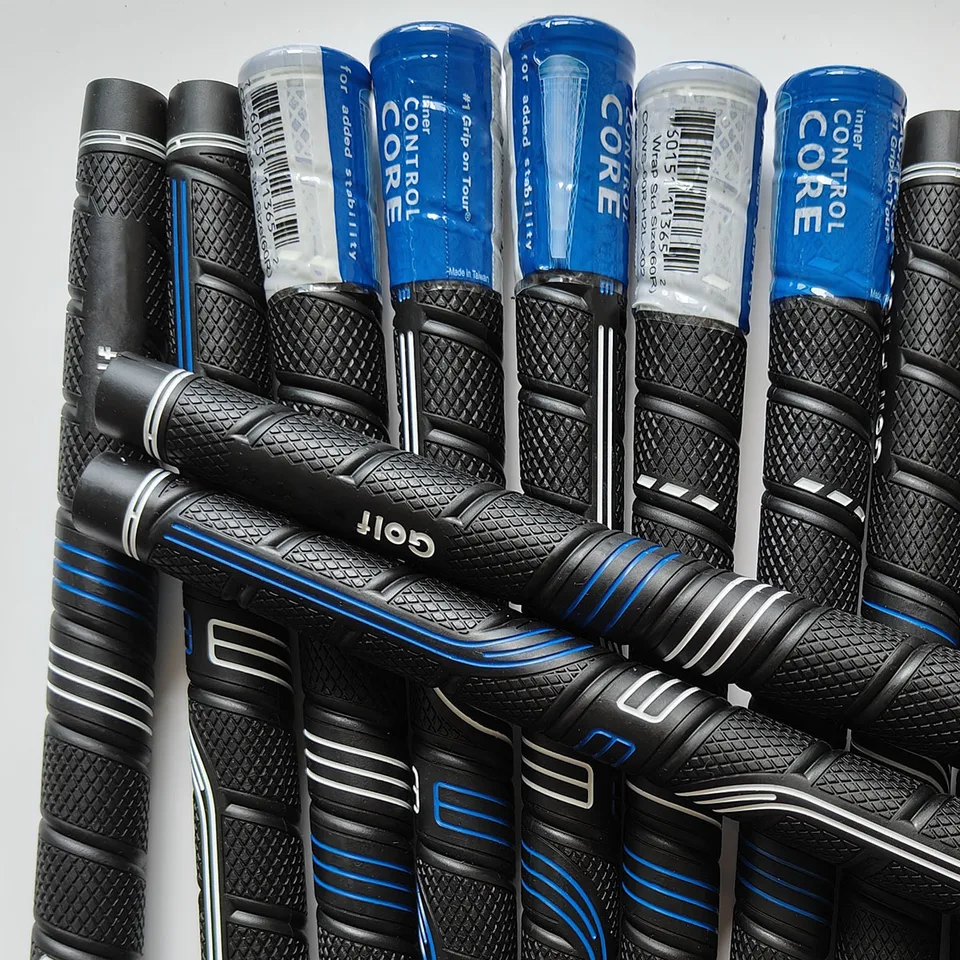 13ks/časť Jumbo Drevené golfové uchopenie Farba modrého obalu Červená gumová veľkosť Štandard/stredná veľkosť/jumbo Golf Grif Iron/Fairway Golf Club Grip