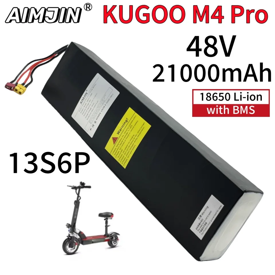 13S6P Electric Secootter Battery Kugo Kirin M4 Pro, Kugao M4 Pro (48 V, 21 Ah) 18650 1000W batérie s BMS s BMS