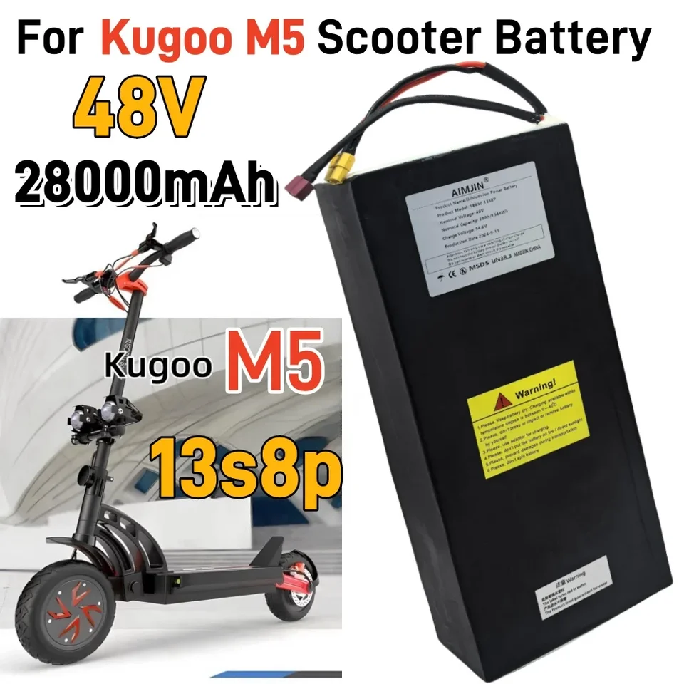 13S8P 48V 28000MAH lítium -iónových batérií pre KOGOO M5/M5PRO/MAXSPEED Skladacia elektrická kĺbová batéria vstavaná v BMS