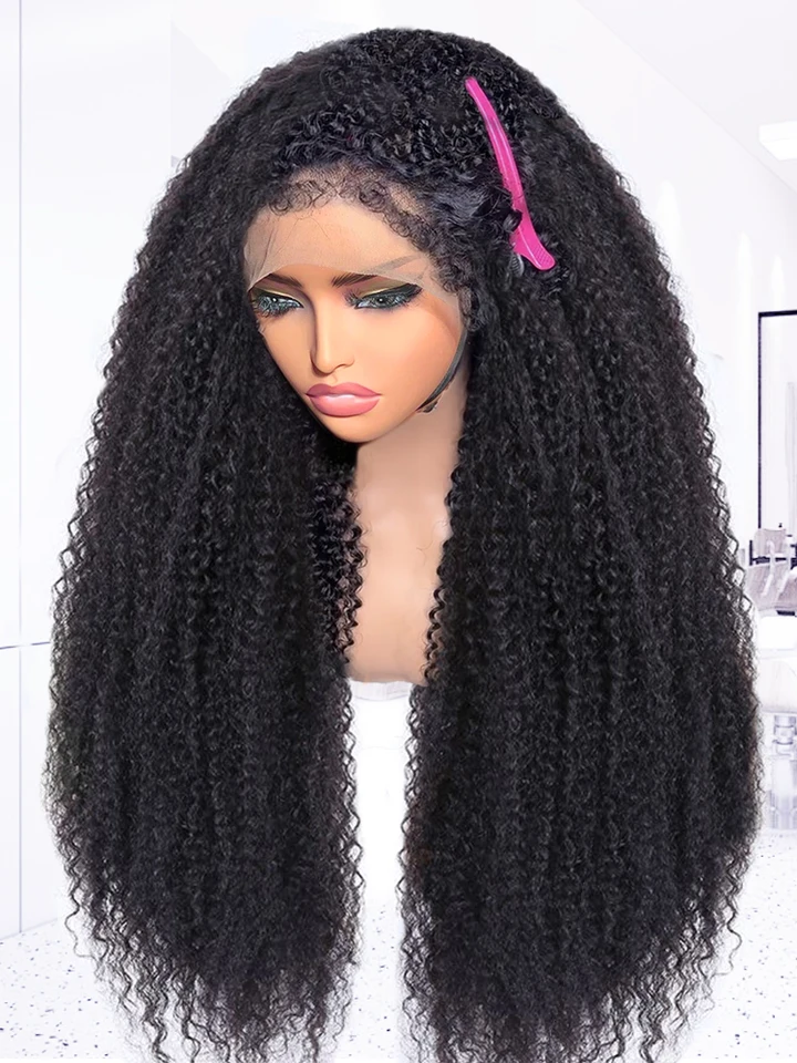 13x6 220% HD afro výstredný kučeravé 30 palcov 4c hrán ľudských vlasových čipiek predné parochne Loa