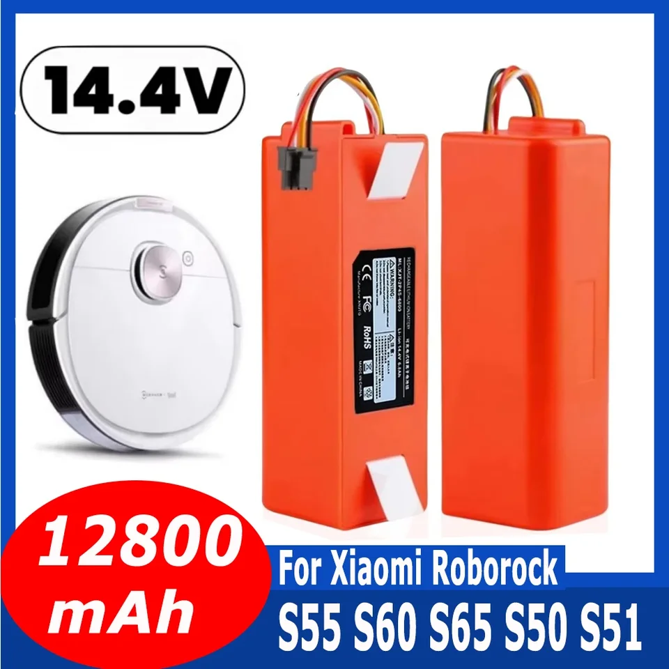 14,4V 6500 mAh BRR-2P4S Robotický vysávač Výmena batérie pre Xiaomi Roborock S55 S60 S65 S50 S51 S5 1S 1. Max S6 diely S6