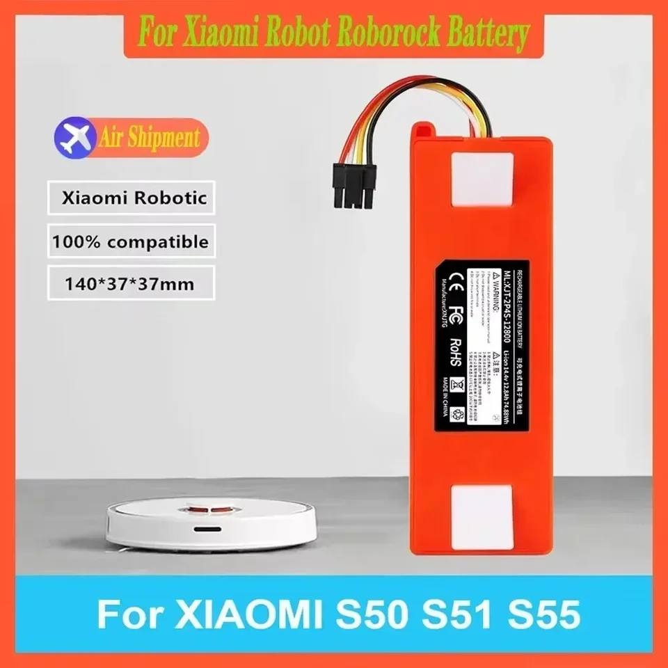 14,4V 6500 mAh Výmena batérie pre roborock S6 S7 Maxv Q5 Q7 max. Max robotický vysávač Vysávač Príslušenstvo Originálne