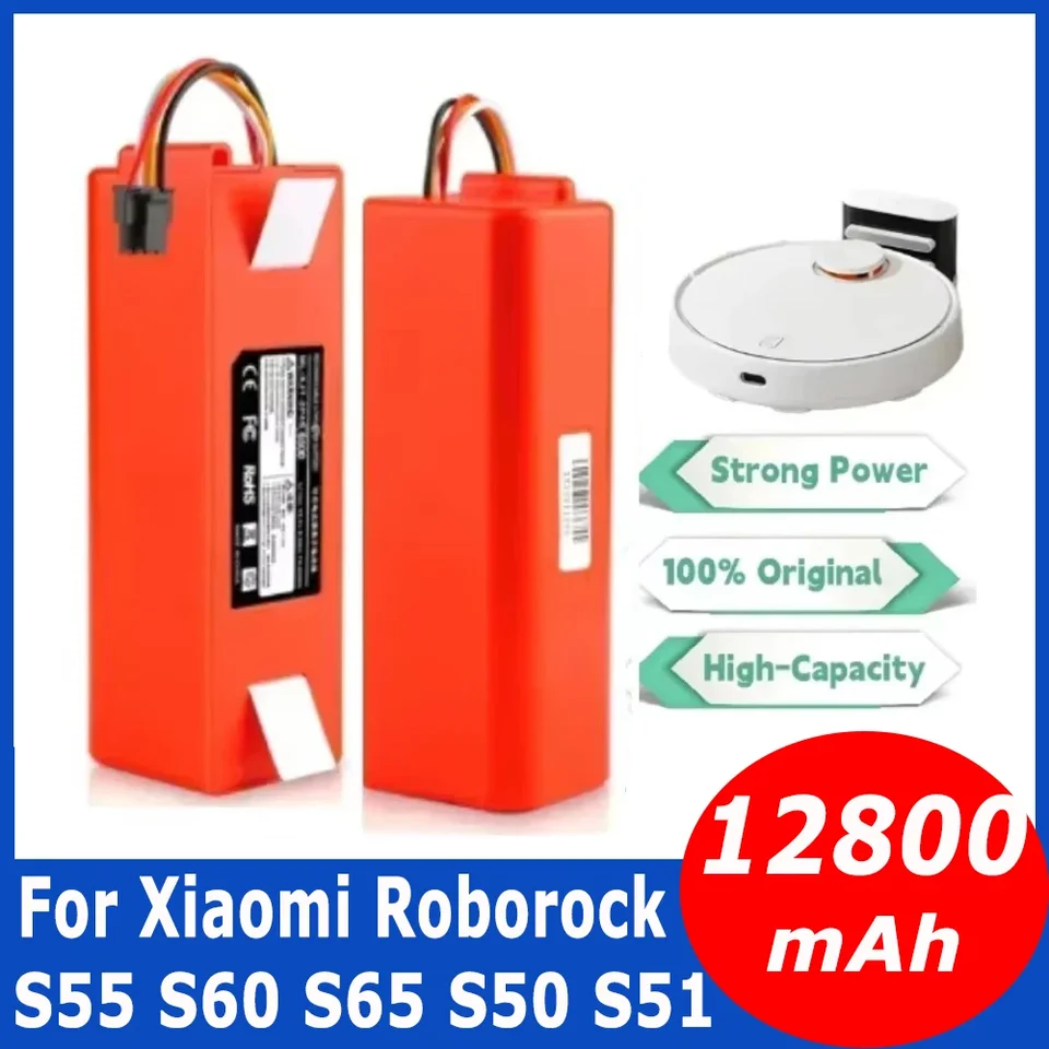 14,4V Robotický vákuový vysávač Výmena batérie BRR-2P4S-5200S pre Xiaomi Roborock S55 S60 S65 S50 S51 S5 1S 1. Max S6 diely S6