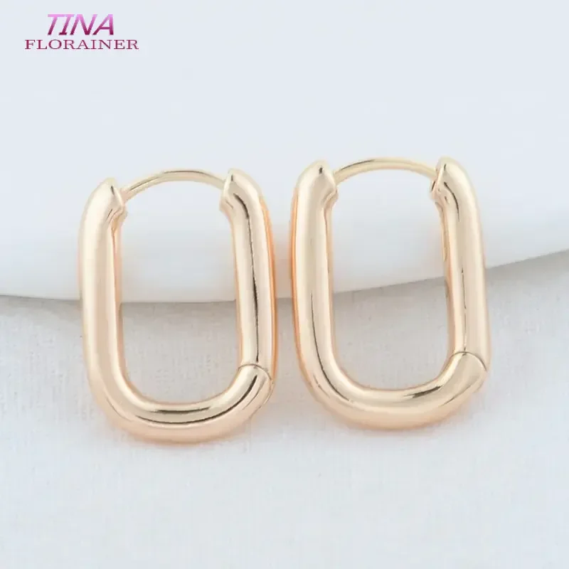 14,5*20 mm 14k Zlatá farba mosadze obdĺžnikové náušnice obruče vysokokvalitné šperky výroby DODY DIY Zistenia Príslušenstvo