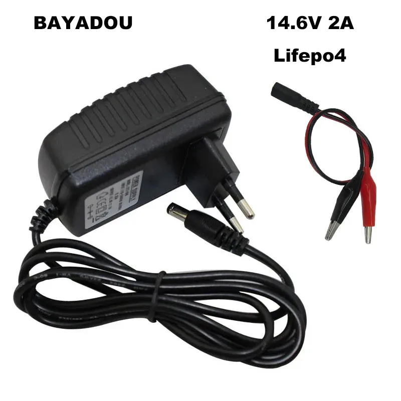 14,6 V 2A 4S LifePO4 stena nabíjačka DC port 12 V 12,8 V nabíjačku batérie železa EU US SES s aligátorovou klipovou zástrčkou