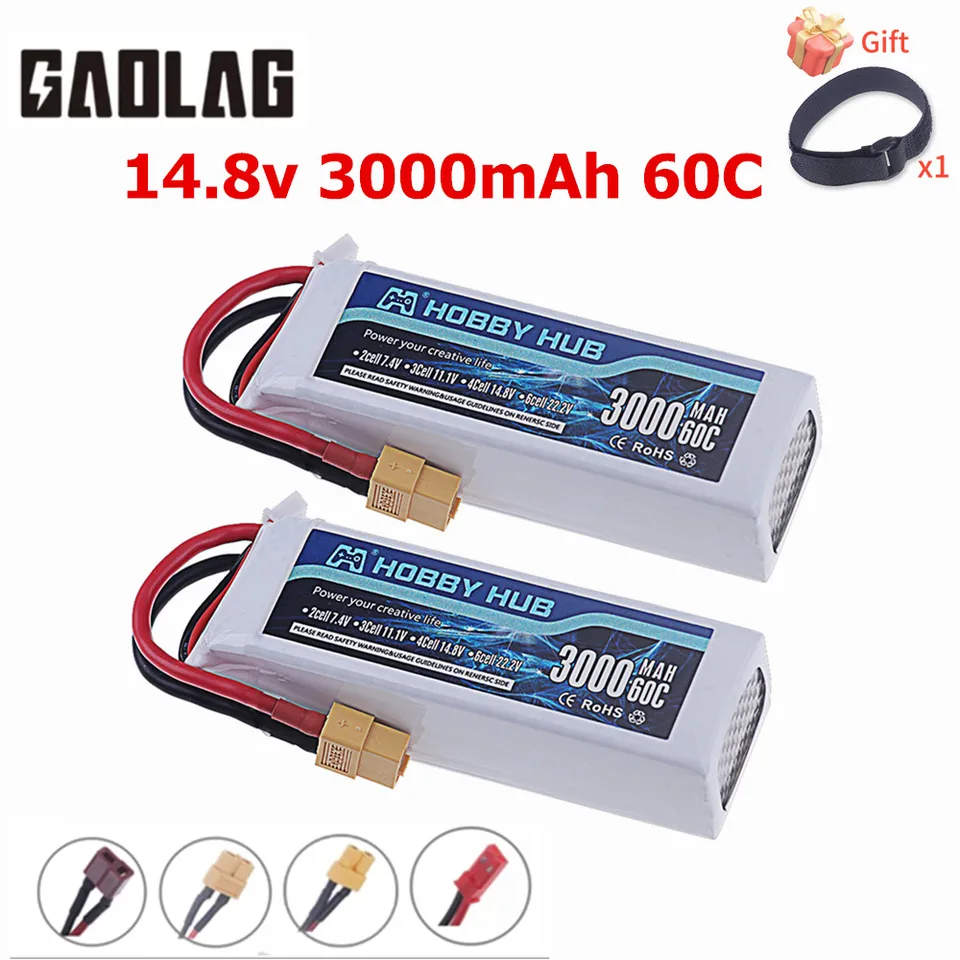 14,8 V 3000 mAh 4S 60C LiPa batéria pre RC vrtuľníkové lietadlá QuadCopter Auily s T JST XT30 XT60 Plug 4S 14.8V Bateria