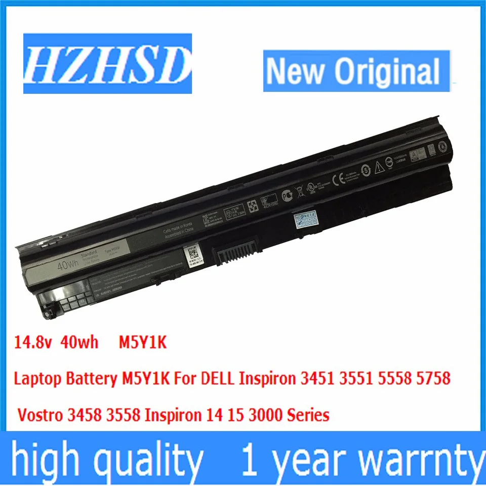 14,8V 40WH M5Y1K Originálna batéria pre Dell 3451 3551 5558 5758 3458 3558 3578 3567 3562 3462 3467 3476 3000 Plne kompatibilné