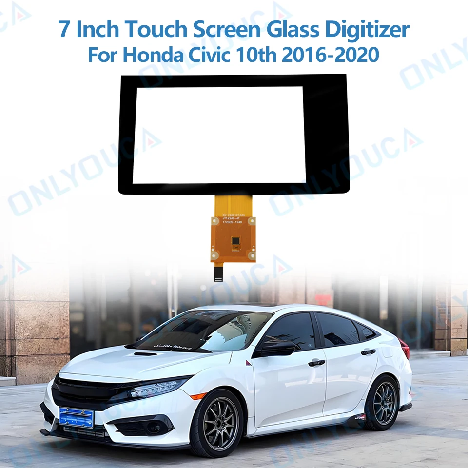 14 kolíkov 7 palcov dotykovej obrazovky sklenený digitalizátor pre Honda Civic 10. typ R 2016-2020 rokov multimediálny hráč