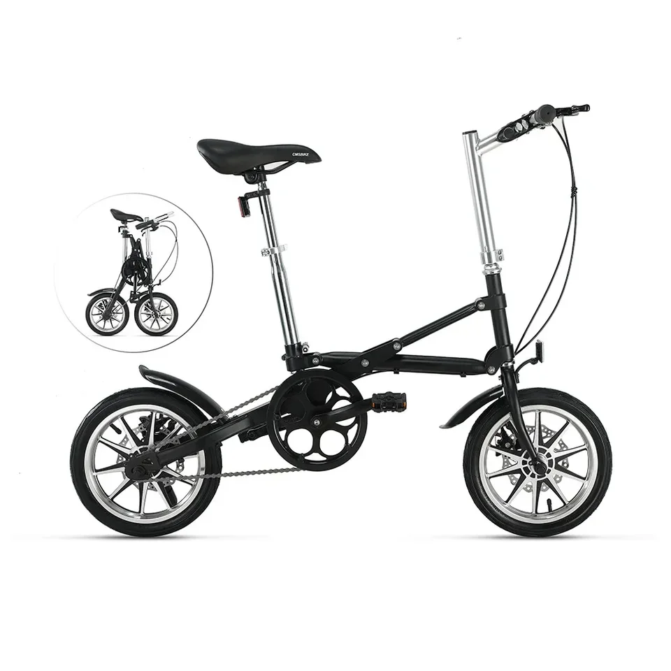 14 -palcový jeden druhý skladací bicykel ultra svetlo malé dospelé študentské bicykel Speed ​​Speed, aby ste chodili do školy do pracovného skútra