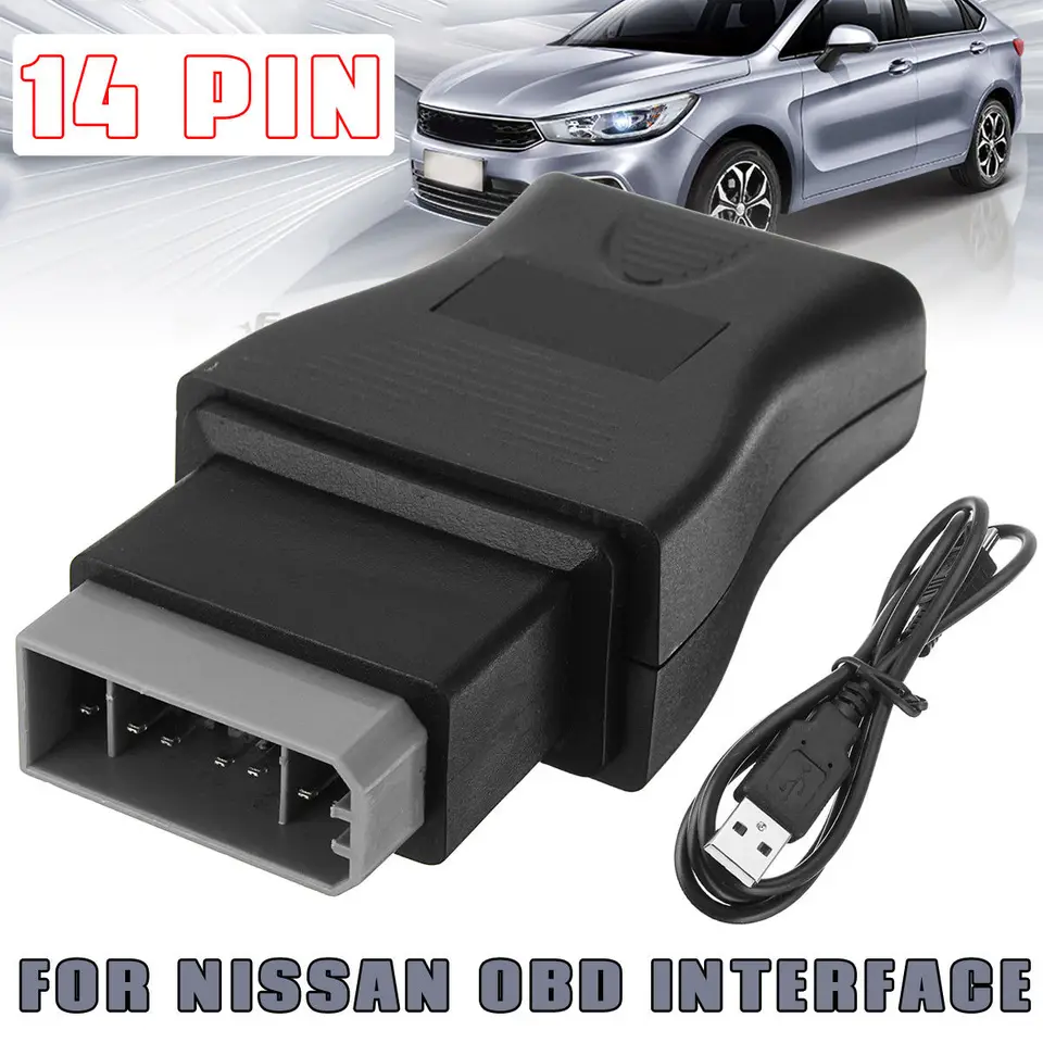 14 PIN pre Nissan Consult Interface USB CAR Diagnostický nástroj OBD CODE KABBEL POLOŽKY