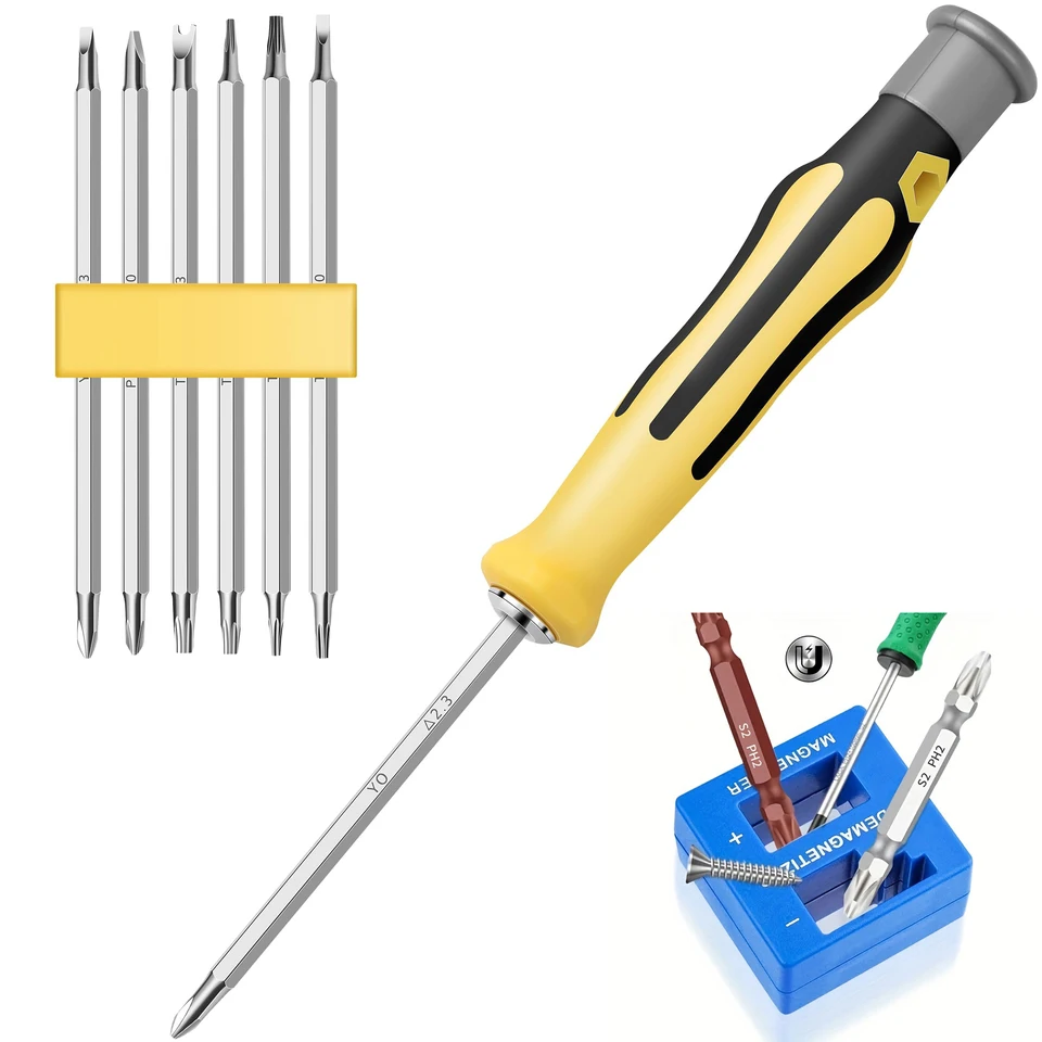14 v 1 presný skrutkovač set s magnetizátorom magnetickými Phillips Torx skrutkovač bity ručné náradie pre opravy pre iPhone PC DIY