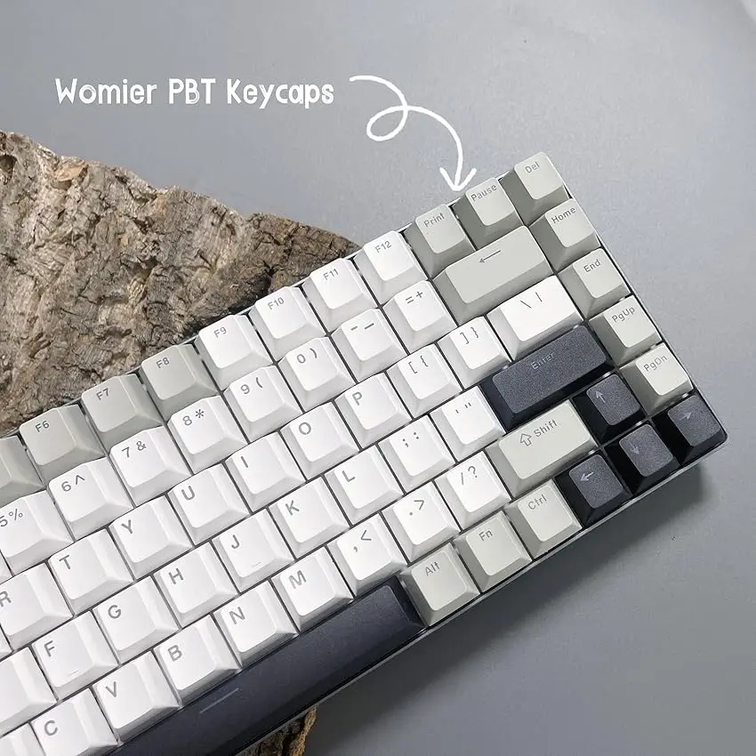 140 klávesov Šedá RGB podsvietená lesk cez kľúče PBT dvojité výstrelové kľúče čerešňový profil pre MX Switch Mechanical Gaming Keyboard