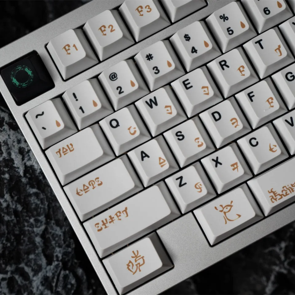 143 Klávesy Biela čierna kľúča Mechanická klávesnica PBT Sety Cherry Profile ISO ENTER ENTER DYE SUBLIMATION KEYCAPS PRE SPÍNY MX