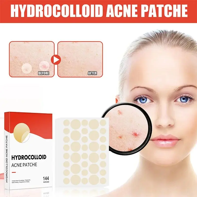 144ks/Set Face Care Care Acne Pimple Patch 2 Veľkosti Neviditeľné profesionálne uzdravenie absorbujúceho nálepky na bodové nálepky pre mužov pre ženy