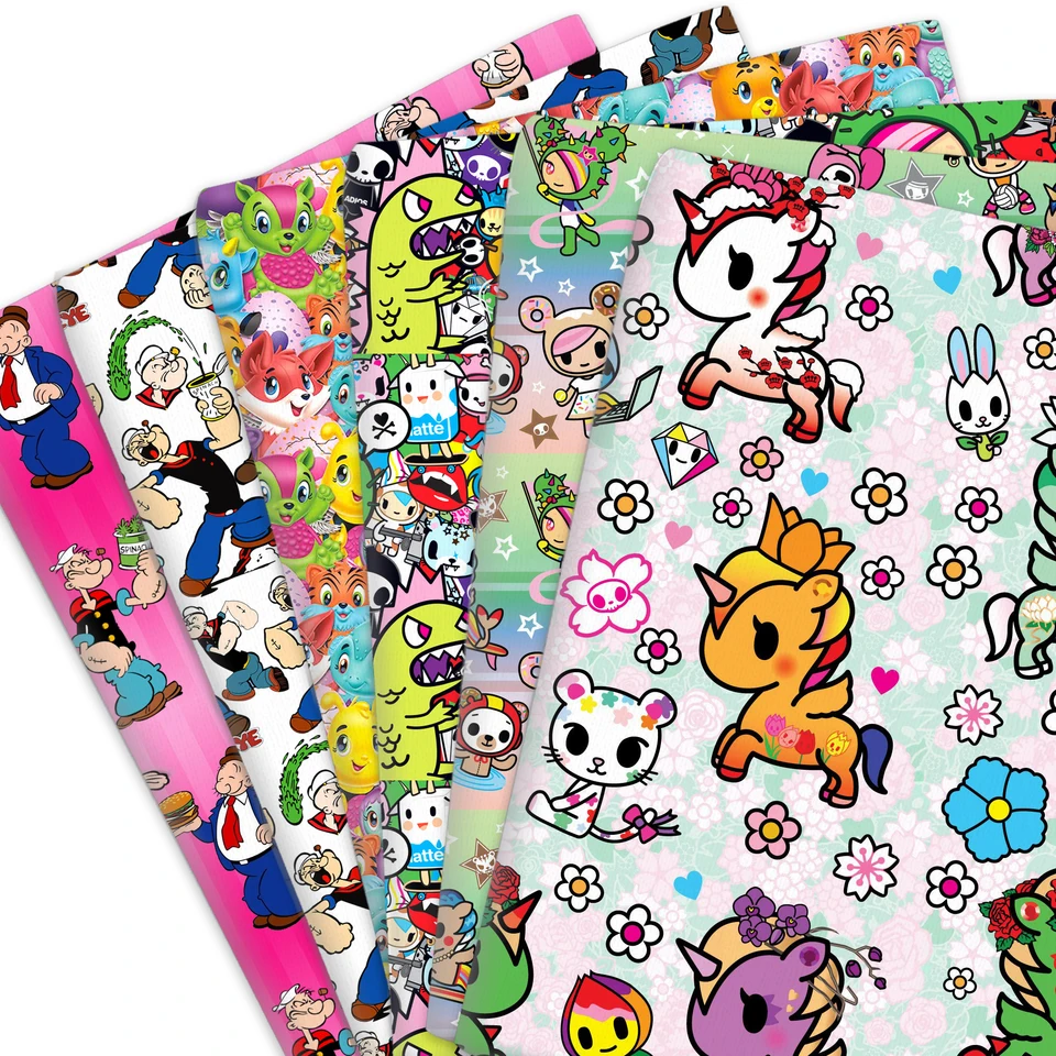 145x50 cm DIY Hot Anime Cartoon Polyester/Pure Cotton/Stretch Pletená/saténová tkanina DIY Patchwork Tkanivové detské šijacie bábiky Záves