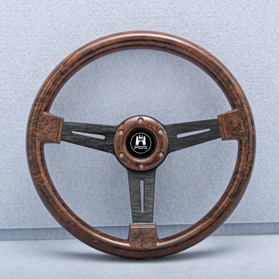 14inch jdm klasický drevený volant volant Universal Drift Racing Sport Resoer Wheel