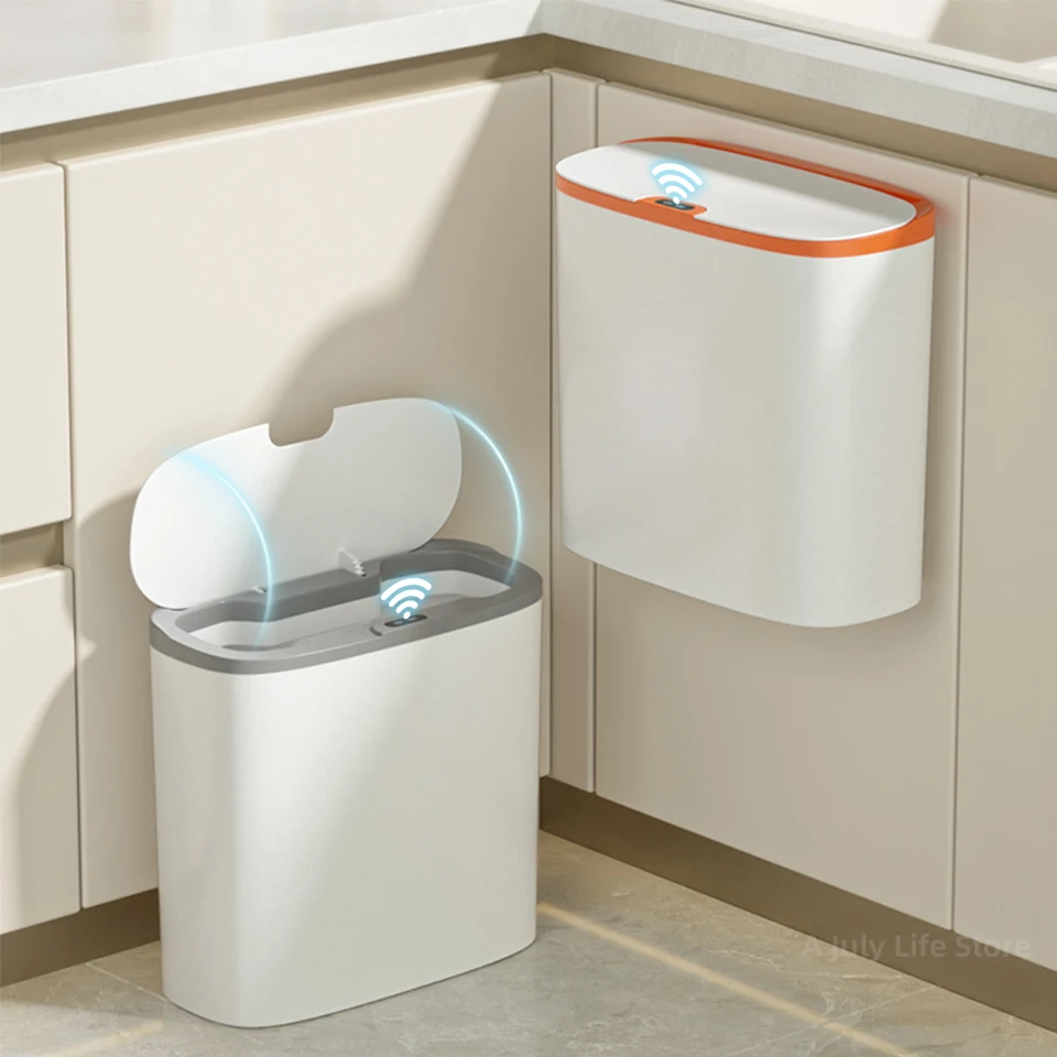 14L SMART SENSOR TRASH CAN WALLIDOVANÉ PADERBASKET Vodotesný úzky švajčkový odpad z odpadu papier