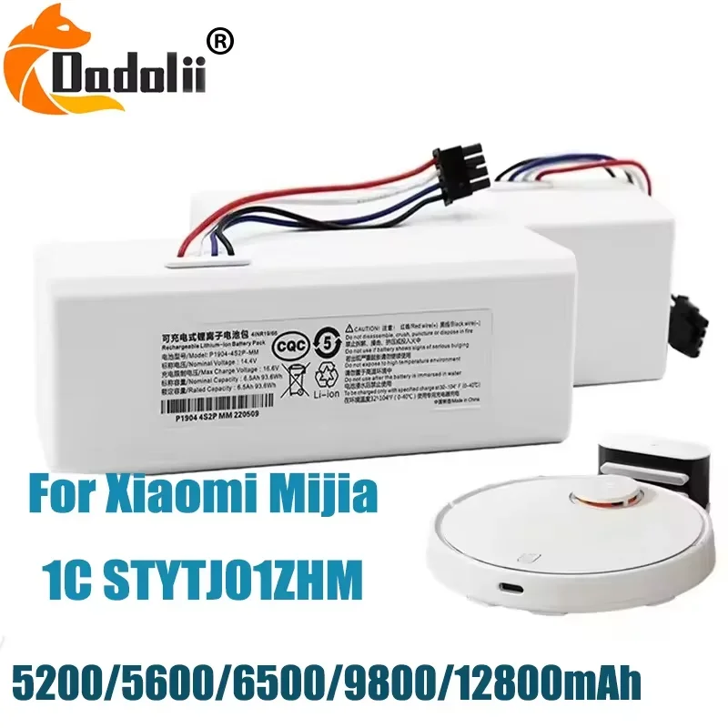14V 12800MAH P1904-4S1P-MM batéria pre Xiaomi Mijia 1C STYTJ01ZHM Robot VACUUM Cleaner Accessories Parts Original