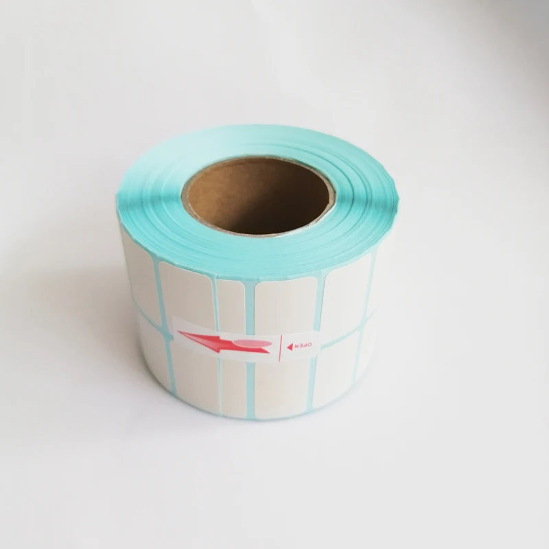 15 25 35 45 55 65 75 mm biely priamy tlač tepelného papiera samolepiace nálepky