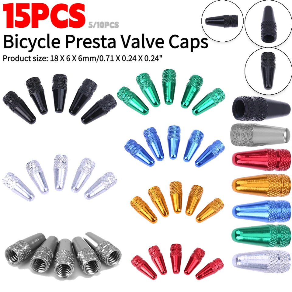 15-5ks na bicykel pneumatikových pneumatík Cap Hliníková zliatina zliatiny Presta Core poskytuje CNC MTB bezdušové kryt