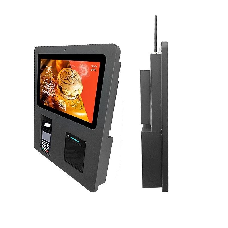 15,6 palca tlačiareň QR Scanner Android Self Ordering dotyková obrazovka platba automatického platobného stroja Terminál Kiosk
