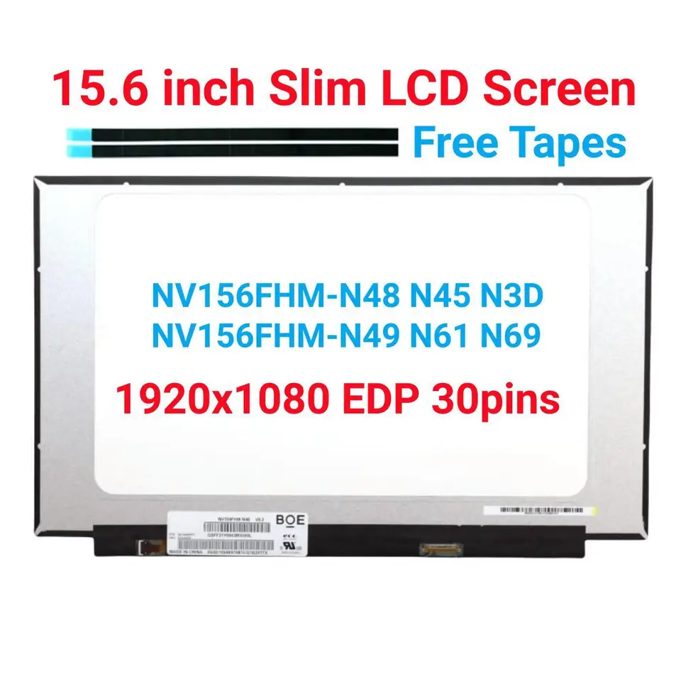 15,6 '' pre HP 15-DY1086NR 15S-DU0036TX TPN-Q222 SLOW MATRIX LAPTOP LCD SCRON FHD 1920*1080 LED LED LCD PANEL 30 PIN