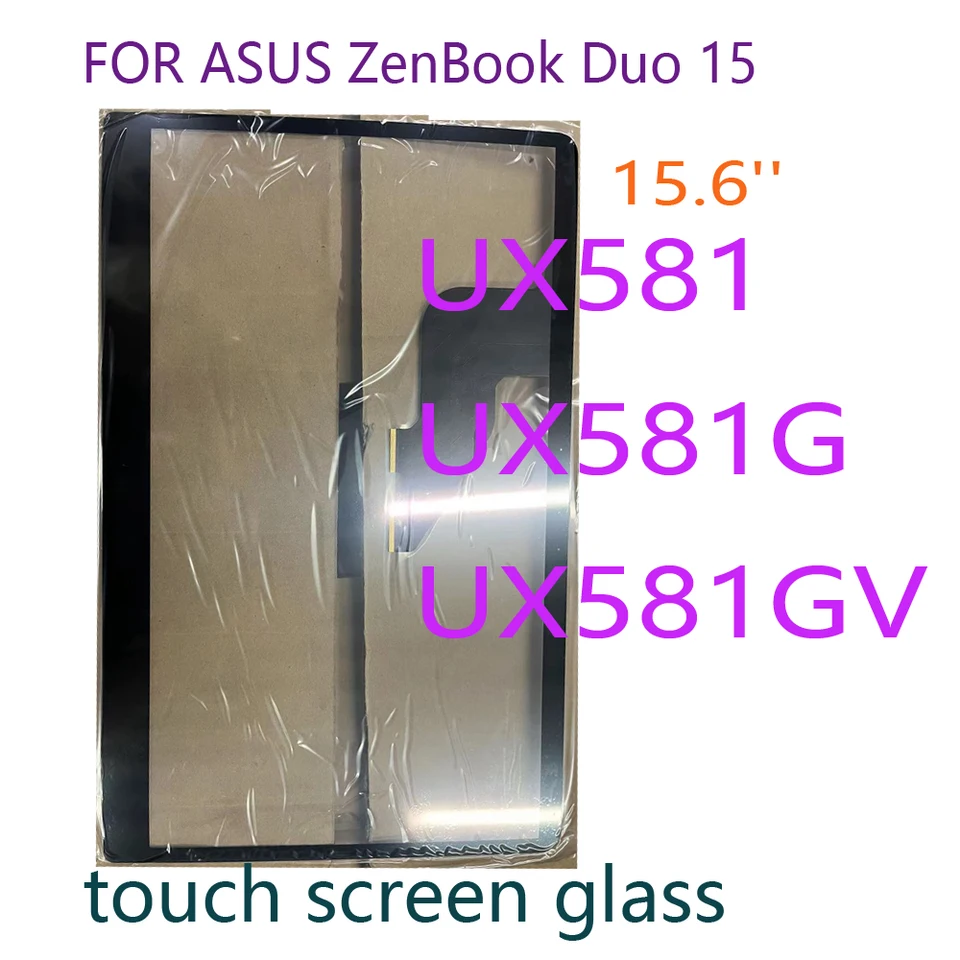 15.6 '' sklenená obrazovka pre Asus Zenbook duo 15 UX581 UX581G UX581GV Touch Digitor Glass Scree Panel Panel