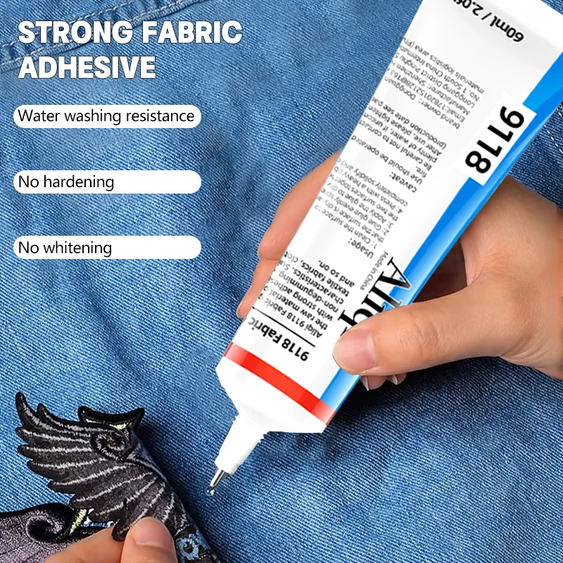 15/60 ml textilného lepidla Tkanina Let Glue viacúčelové šijacie lepidlo na lepidlo Textil textil švajské kožené kožené vrecko Nástroj na opravu